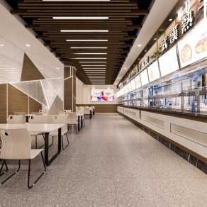 现代食堂3D模型下载